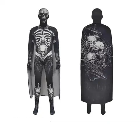 Halloween-Skelett-Ganzkörperanzug