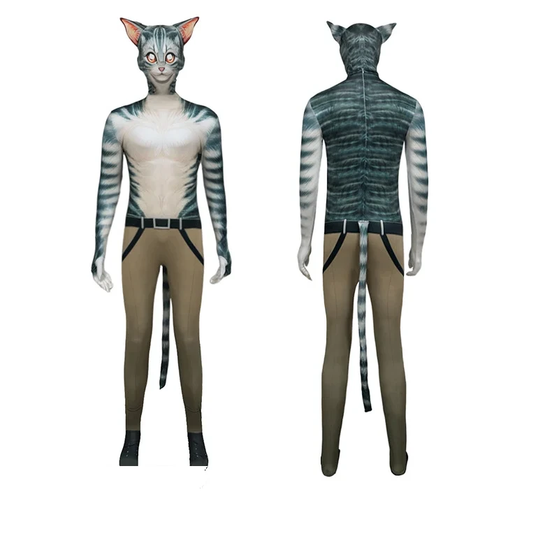Ganzkörperanzug mit Katzenaufdruck — Animal Prints