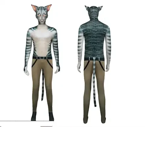 Ganzkörperanzug mit Katzenaufdruck — Animal Prints